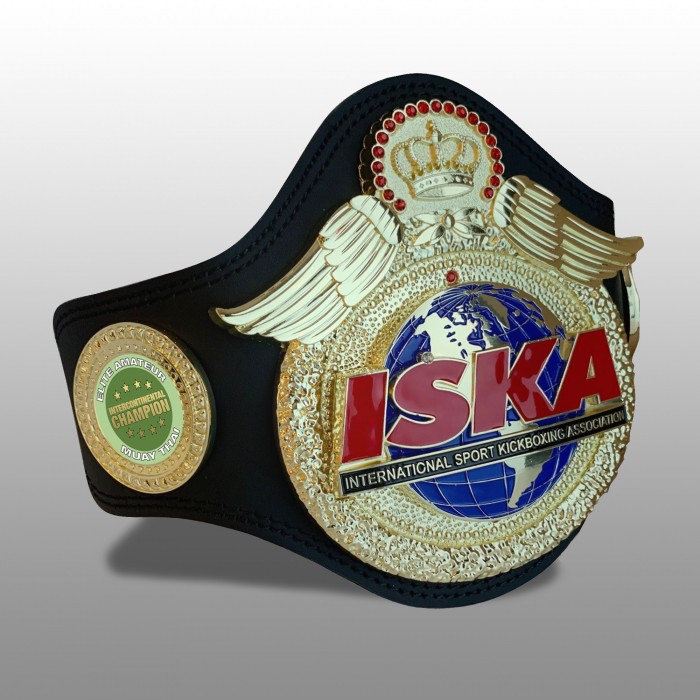 ISKA ELITE AMATEUR KICKBOXING INTER-CONTINENTAL TITLE BELT